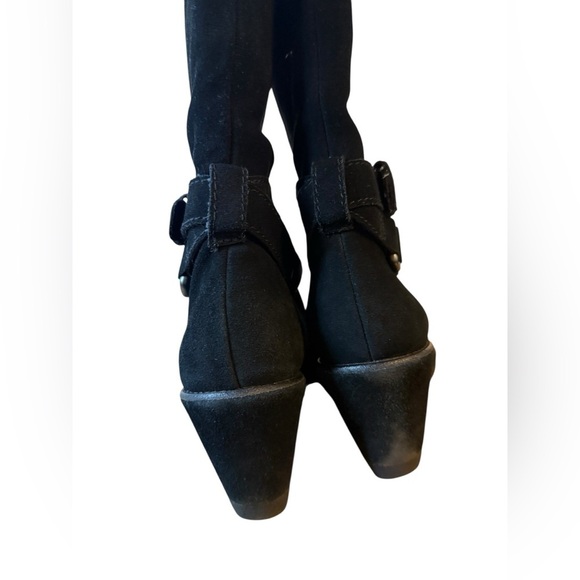 Coach Black Suede Candid Wedge Knee High Boots - Picture 3 of 9